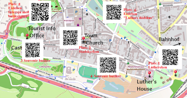 Wittenberg karta med QR-kod